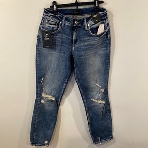 SILVER Women’s Boyfriend Mid Rise Jeans Size W27 L29